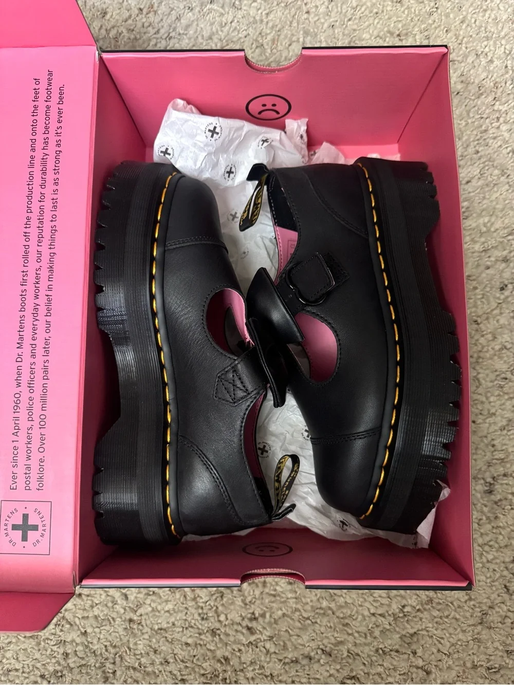 Dr. Martens x Lazy Oaf Bethan Leather Platform Bex Sole Mary Jane Size 7 NEW